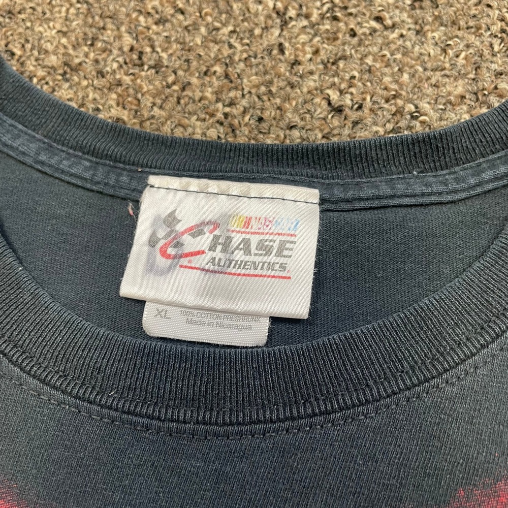 Chase Authentics Jeff Gordon NASCAR T-Shirt XL Black All Over Print Distressed - Picture 5 of 9